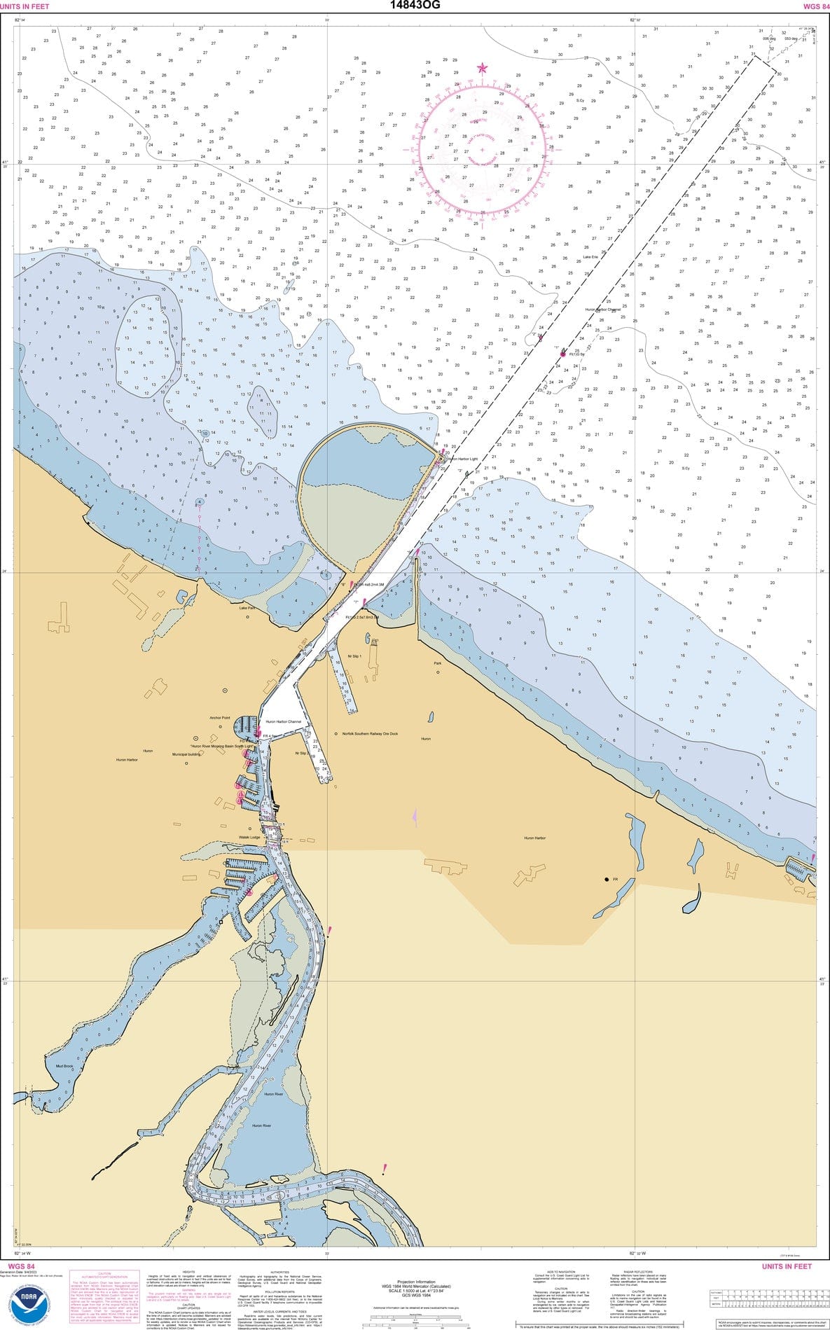 NOAA Nautical Chart 14843: Huron Harbor