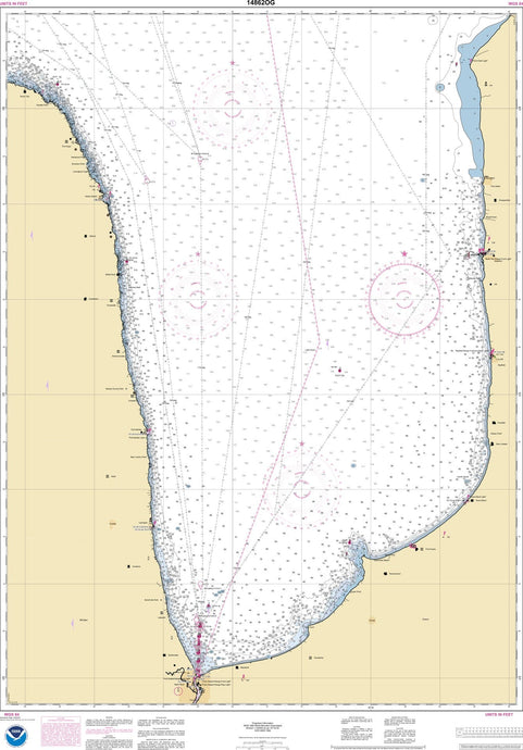 NOAA Nautical Chart 14862: Port Huron to Pte aux Barques;Port Sanilac;Harbor Bea