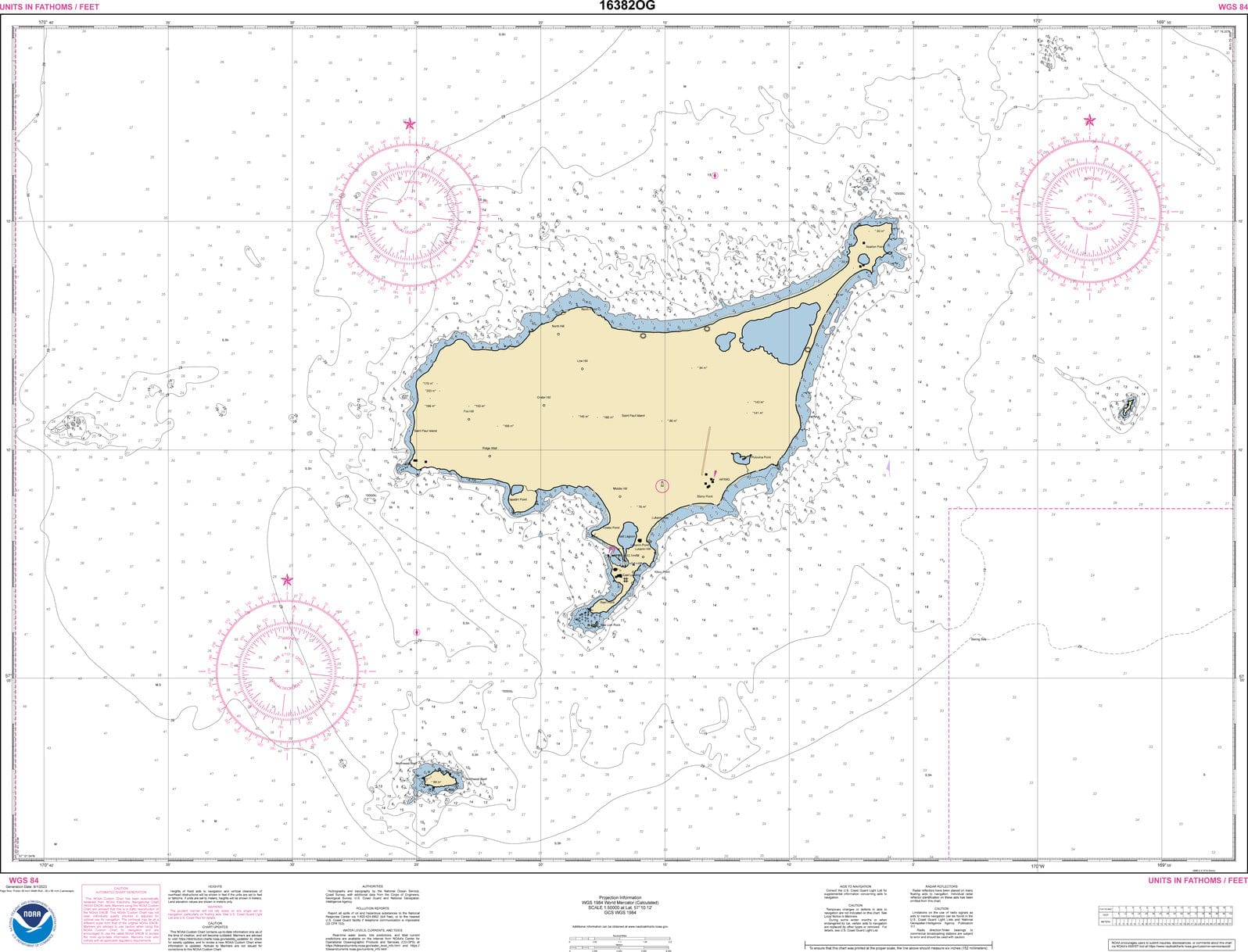 NOAA Nautical Chart 16382: St. Paul Island, Pribilof Islands