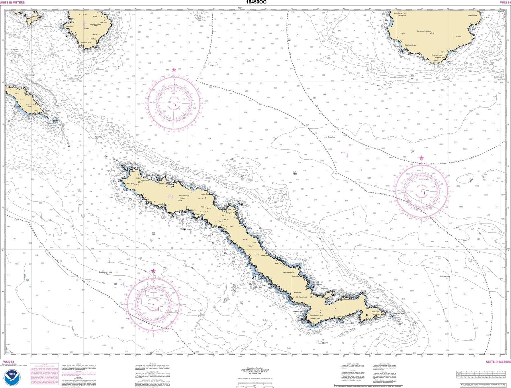 NOAA Nautical Chart 16450: Amchitka Island and Approaches