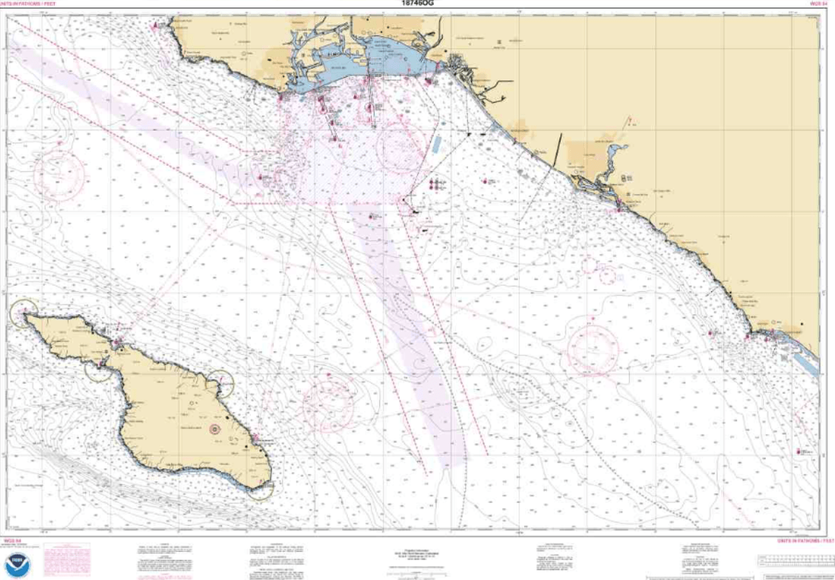 NOAA Nautical Chart 18746: San Pedro Channel; Dana Point Harbor