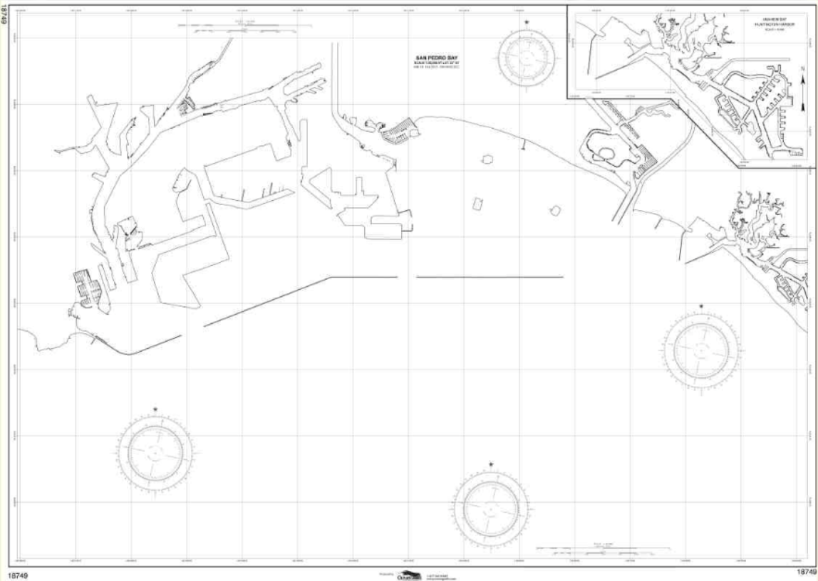 NOAA Nautical Chart 18749: San Pedro Bay;Anaheim Bay Huntington Harbor