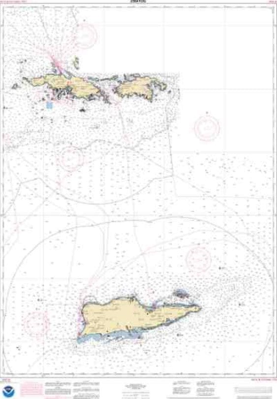 NOAA Nautical Chart 25641: Virgin Islands-Visgin Gorda to St. Thomas and St. Croix;Krause Lagoon Channel