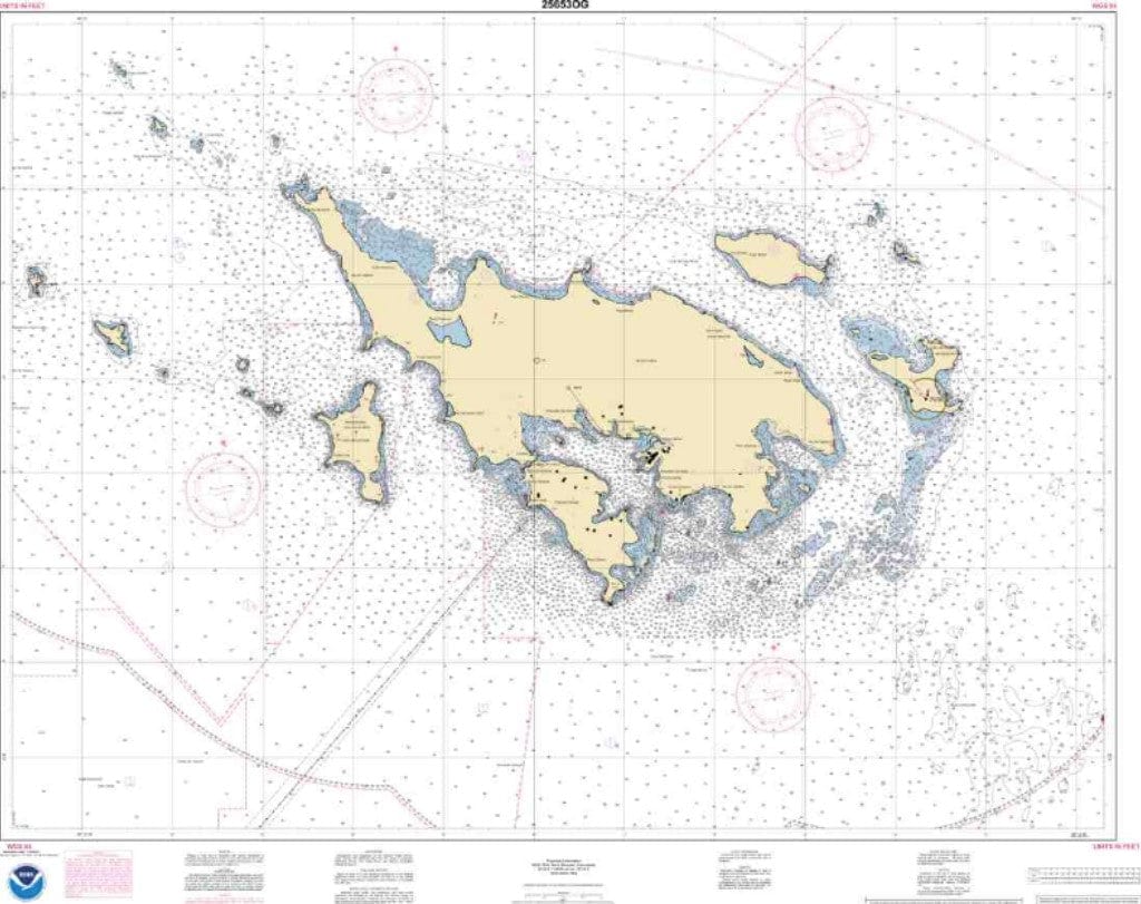 NOAA Nautical Chart 25653: Isla de Culebra and Approaches