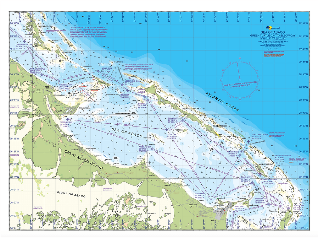 Sea of Abaco Chart, 2024 Edition