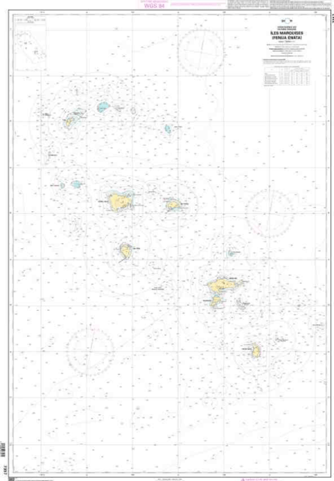 SHOM Chart 7357: Îles Marquises (Fenua Enata)