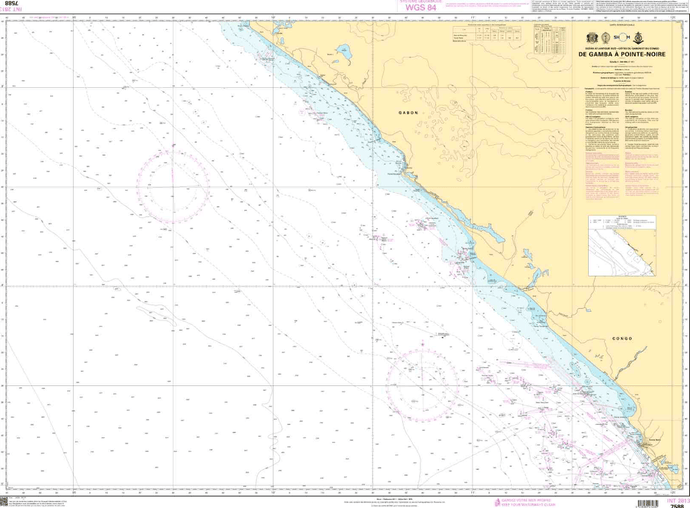 SHOM Chart 7588: De Gamba à Pointe Noire