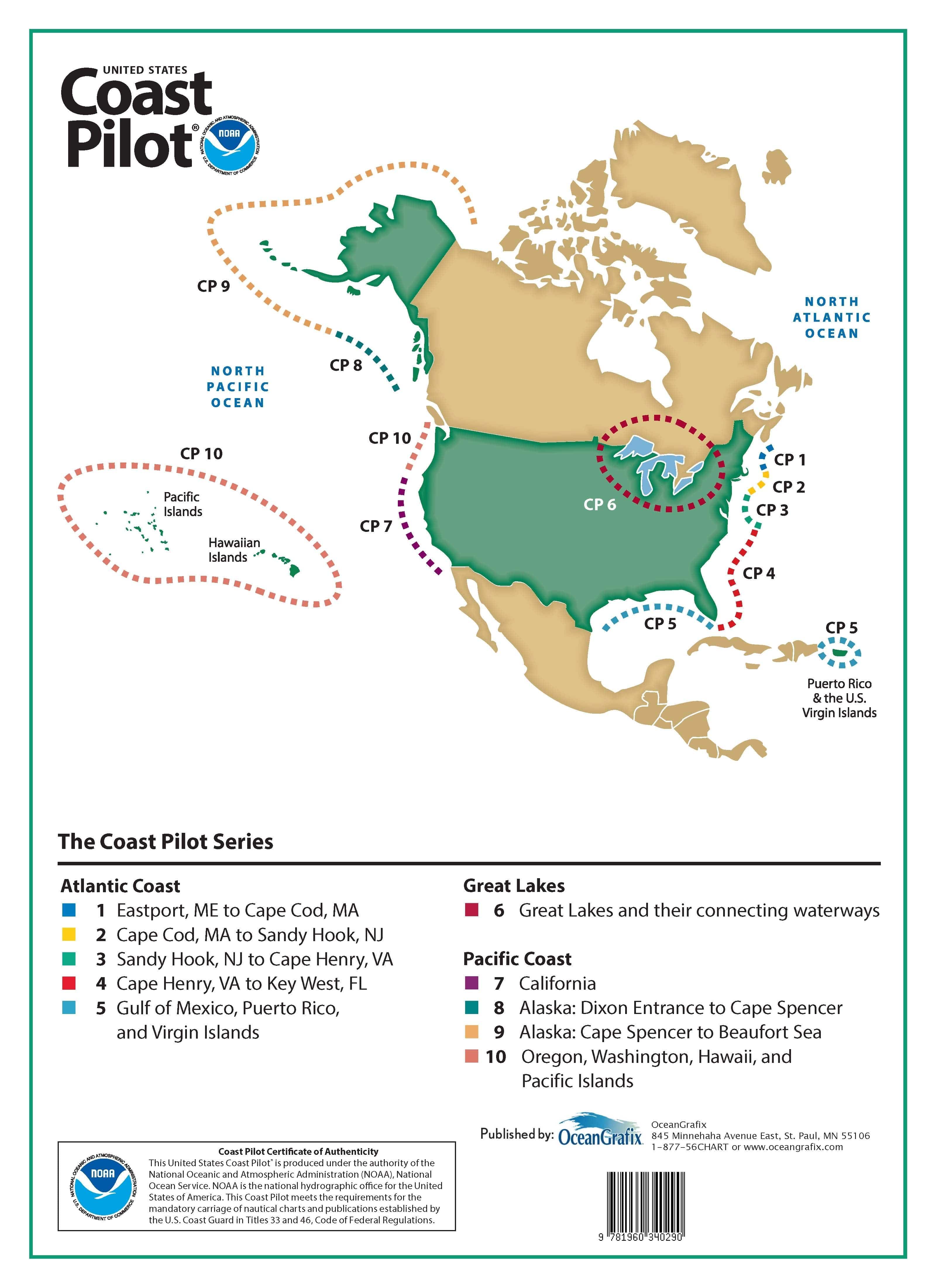 U.S. Coast Pilot 3: Atlantic Coast - Sandy Hook, NJ to Cape Henry, VA - 58th Edition 2025