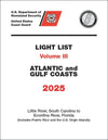 USCG Light List 3: Atlantic & Gulf Coast - Little River, SC to Econfina River, FL, 2025 Edition