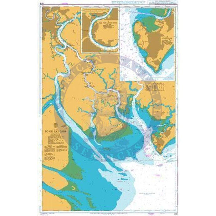 British Admiralty Nautical Chart 1016: Song Sai Gon