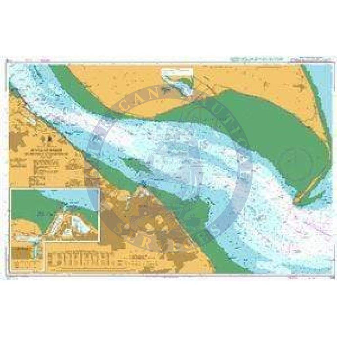 British Admiralty Nautical Chart 1188: England - East Coast, River Humber - Spurn Head to Immingham