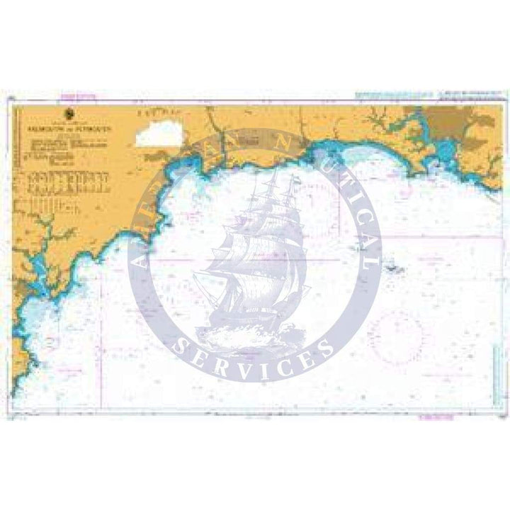 British Admiralty Nautical Chart 1267: England - South Coast, Falmouth ...