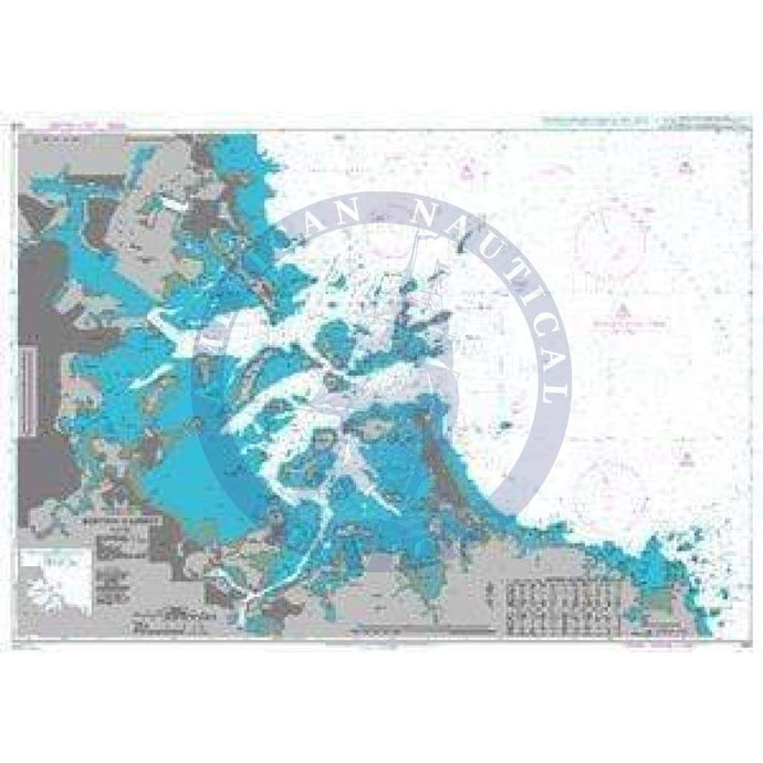 British Admiralty Nautical Chart 1516: Boston Harbor