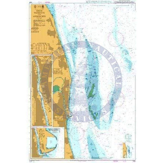 British Admiralty Nautical Chart 1534: England - East Coast, Great Yarmouth and Approaches