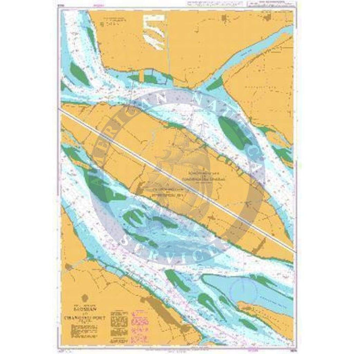 British Admiralty Nautical Chart 1604: China - Chang Jiang, Baoshan to Changshu Port