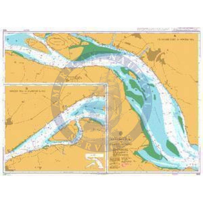 British Admiralty Nautical Chart 1605: China – Chang Jiang, Changshu Port to Huangshan Gang