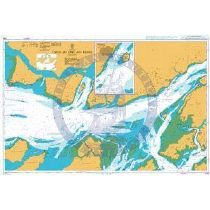 British Admiralty Nautical Chart 1724: Canal do Geba and Bissau