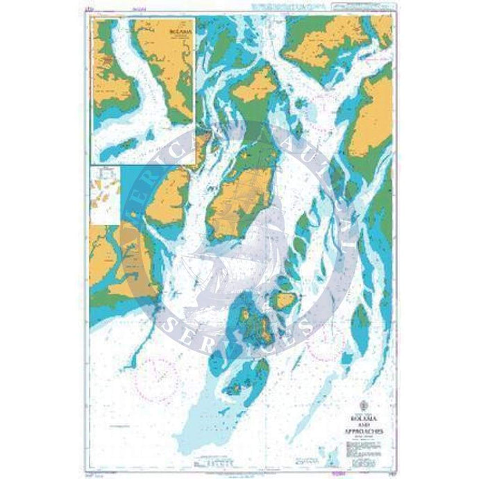 British Admiralty Nautical Chart  1727: Bolama and Approaches