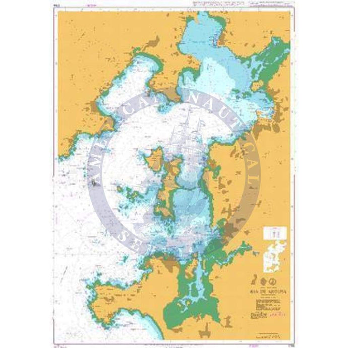 British Admiralty Nautical Chart  1764: Ria de Arousa