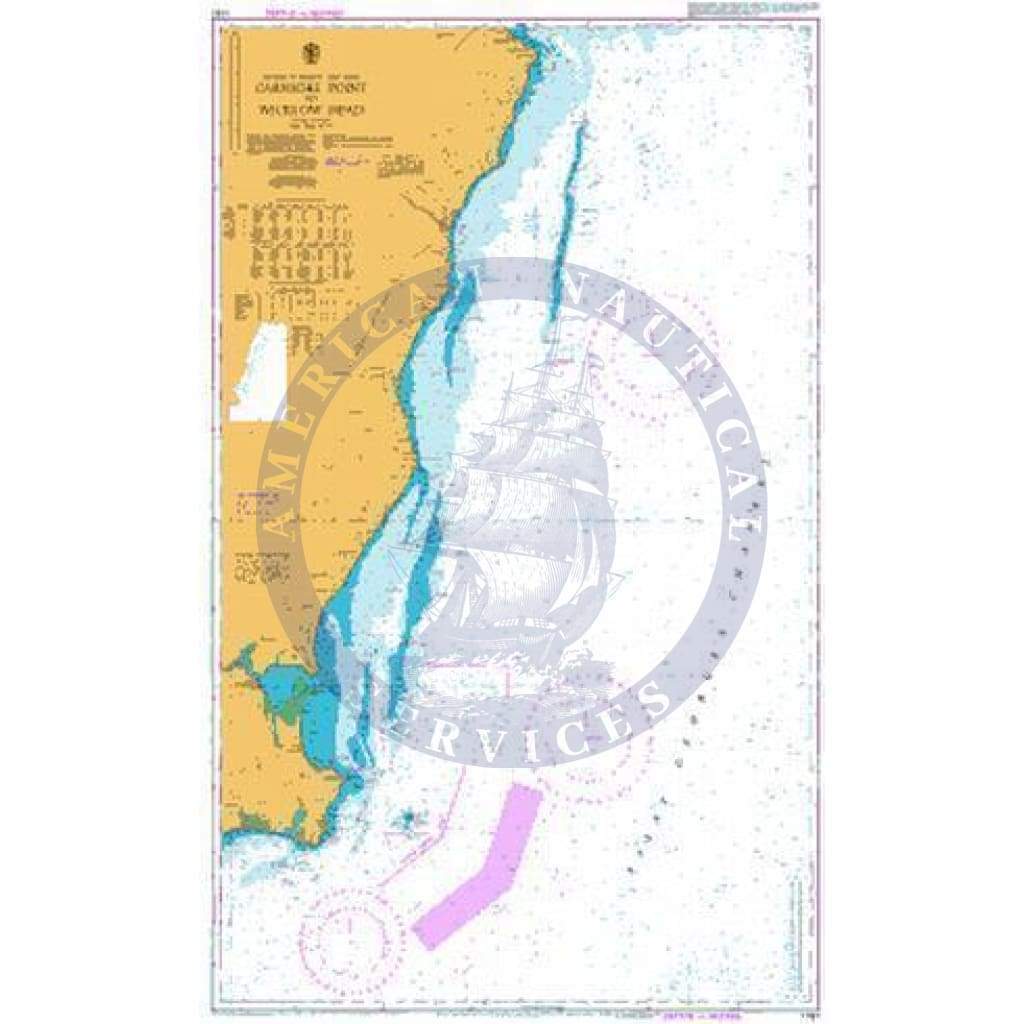 British Admiralty Nautical Chart 1787: Carnsore Point to Wicklow Head