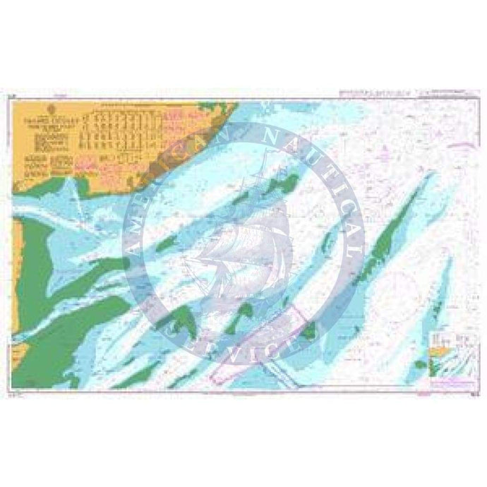 British Admiralty Nautical Chart 1975: England - East Coast, Thames Estuary Northern Part