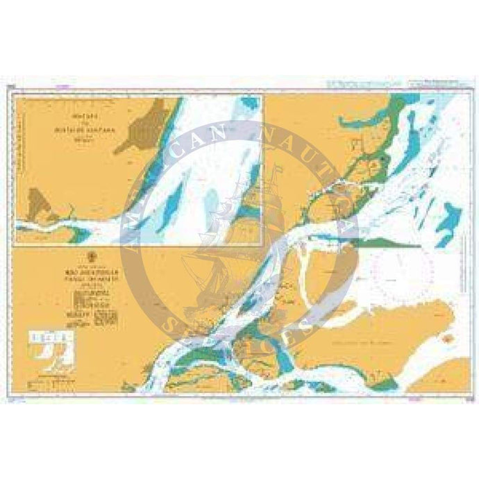 British Admiralty Nautical Chart 2189: Brazil - East Coast, Rio Amazonas - Canal do Norte. Macapa to Porto de Santana