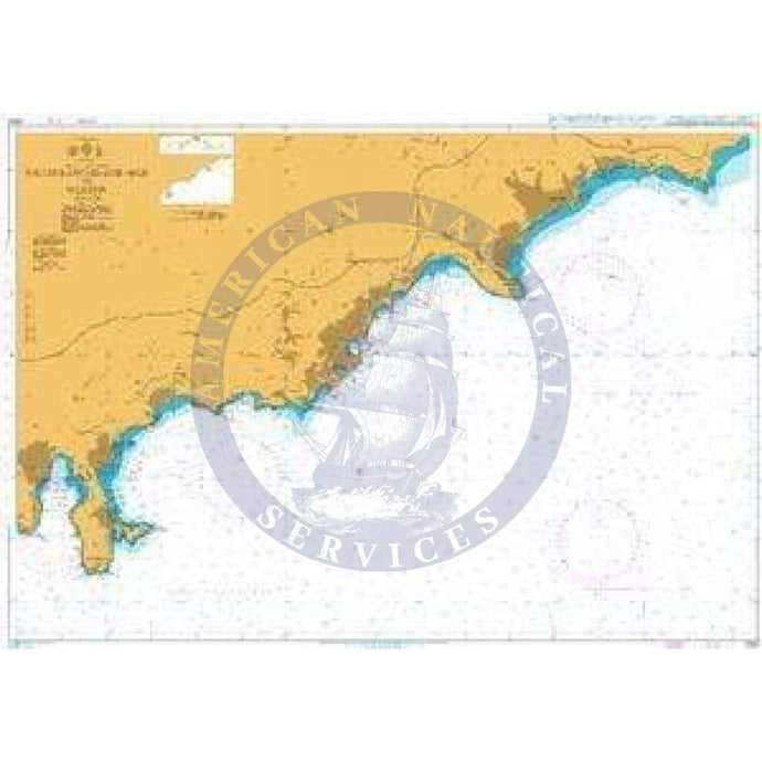 British Admiralty Nautical Chart 2245: Villefranche-sur-mer to Menton