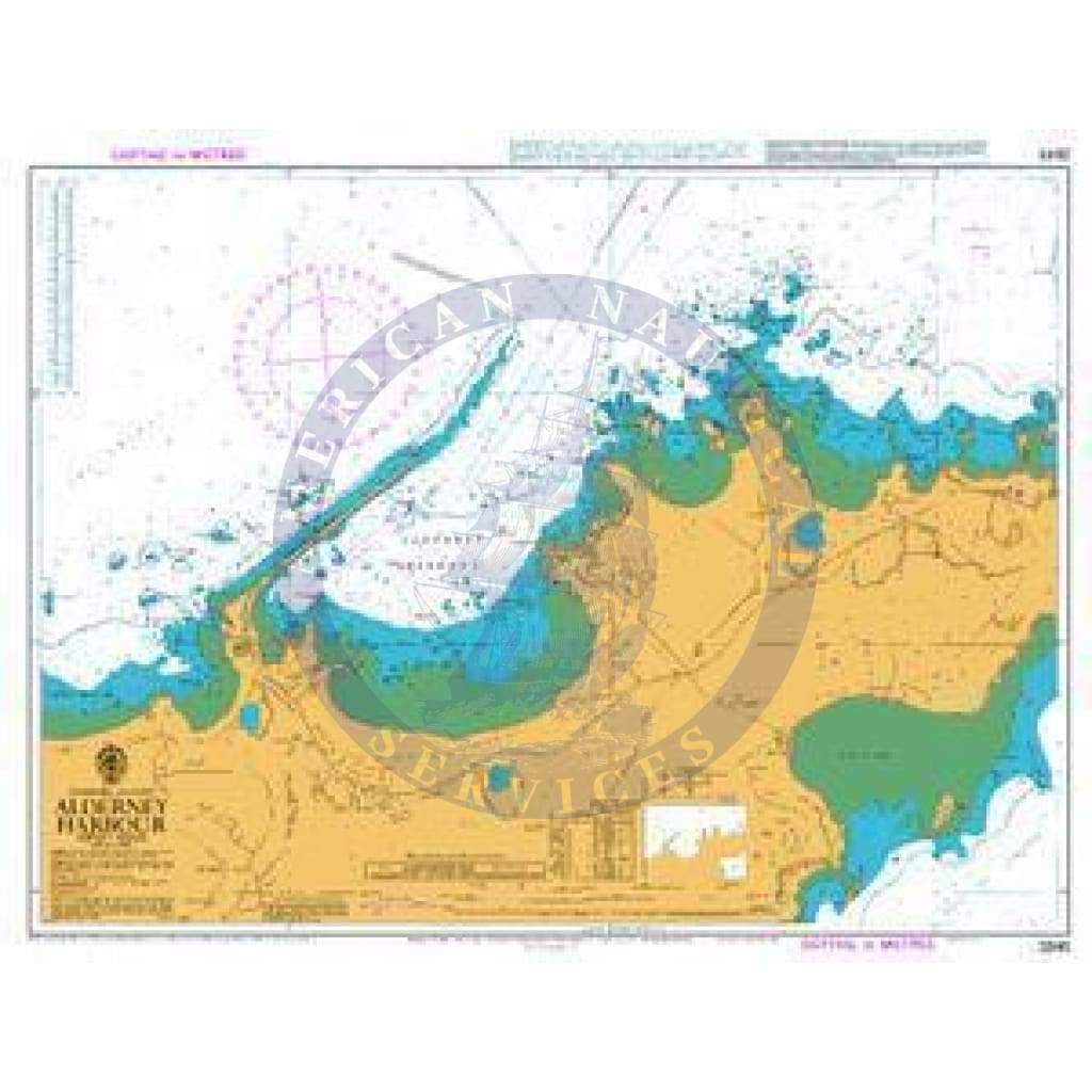 British Admiralty Nautical Chart 2845: Alderney Harbour