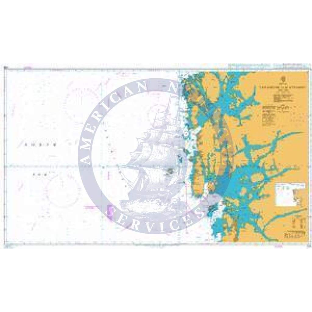 British Admiralty Nautical Chart 286: North Sea, Tananger to Slatteroy