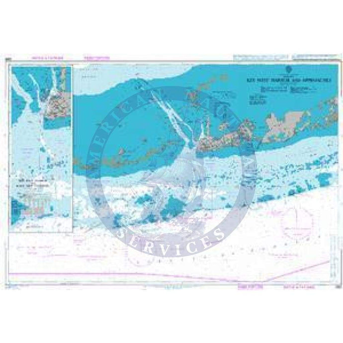 British Admiralty Nautical Chart  2881: Key West Harbor and Approaches