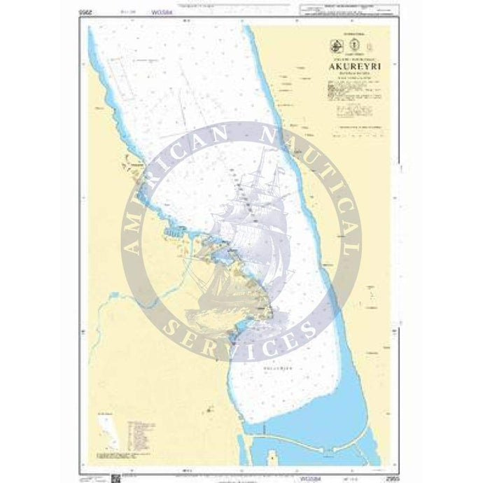 British Admiralty Nautical Chart 2955: Akureyri