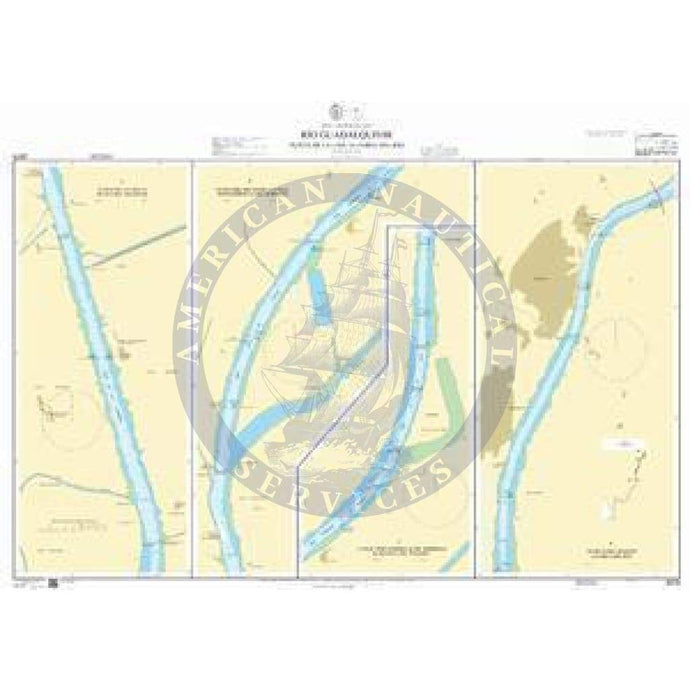 British Admiralty Nautical Chart 2979: Spain - South West Coast, Río Guadalquivir - Punta de la Lisa to Coria del Río