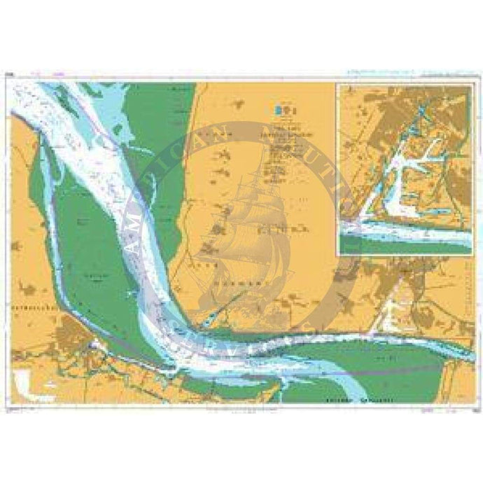 British Admiralty Nautical Chart 3632: North Sea, Germany and Netherlands, The Ems, Dukegat to Pogum