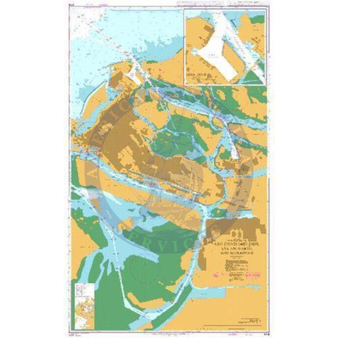 British Admiralty Nautical Chart 3715: United Arab Emirates, Abu Dhabi (Abū Zaby)