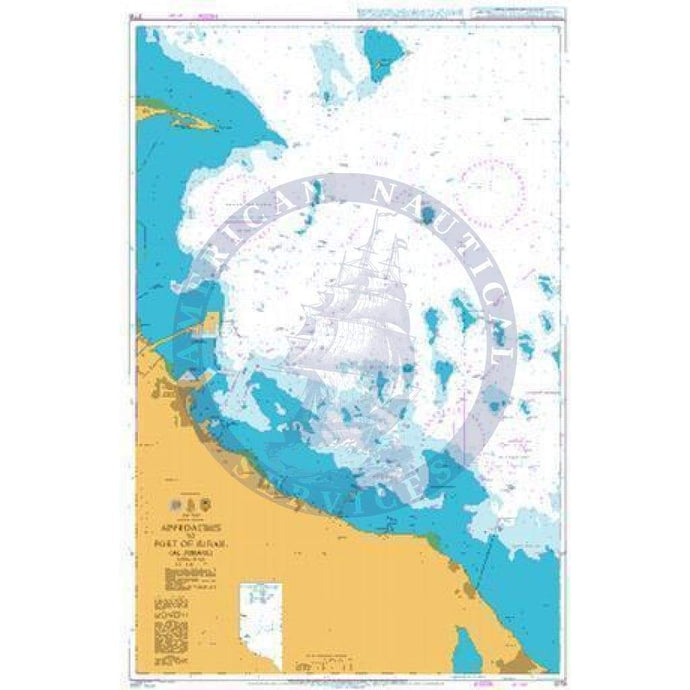 British Admiralty Nautical Chart 3719: Approaches to Port of Jubail (Al Jubayl)