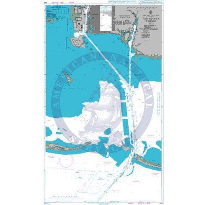 British Admiralty Nautical Chart 3841: Pascagoula Harbor