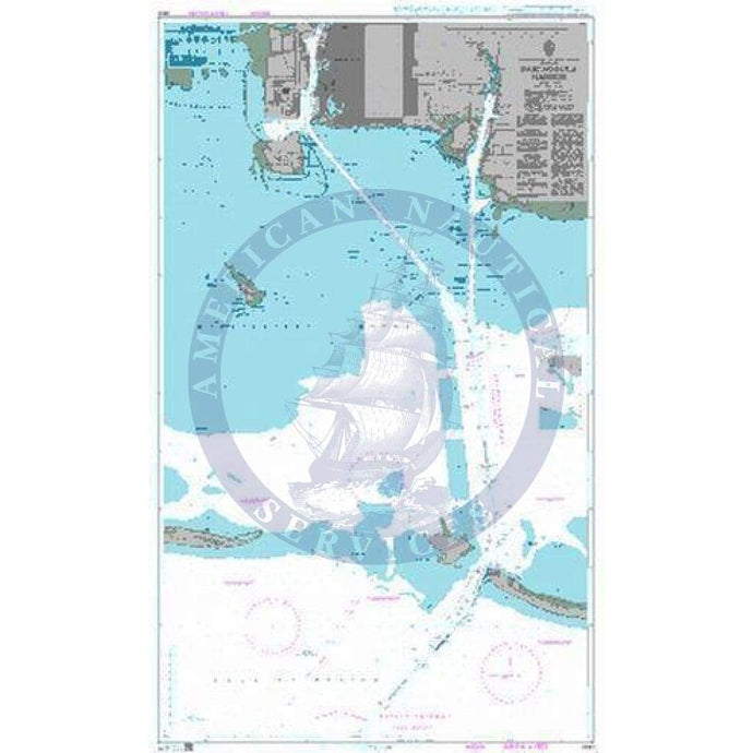 British Admiralty Nautical Chart 3841: United States – Gulf of Mexico, Mississippi, Pascagoula Harbor