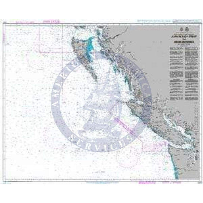 British Admiralty Nautical Chart 4920: Juan de Fuca Strait to / a Dixon Entrance