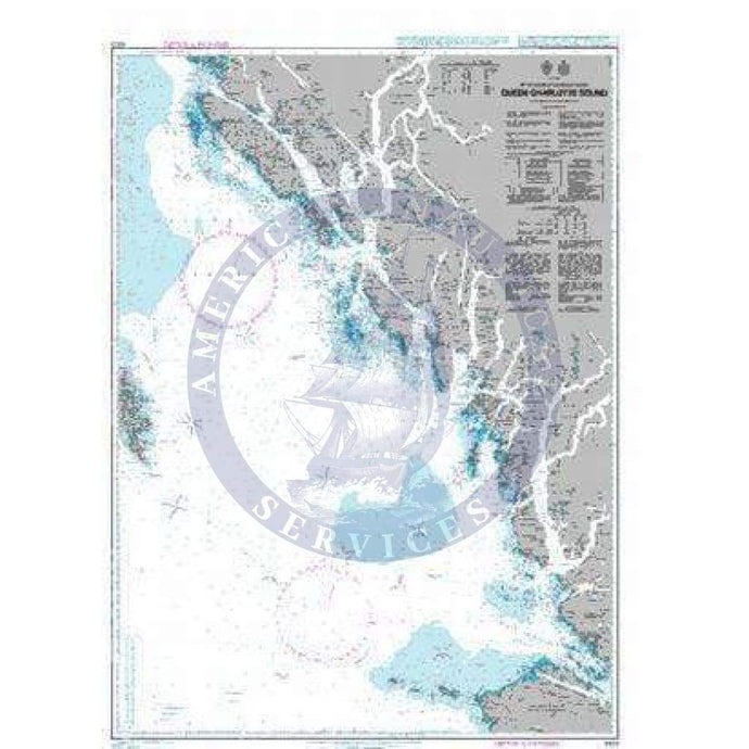 British Admiralty Nautical Chart 4923: Queen Charlotte Sound