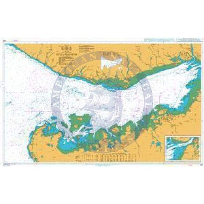 British Admiralty Nautical Chart  682: India – West Coast, Gulf of Kachchh. Continuation to Navlakhi