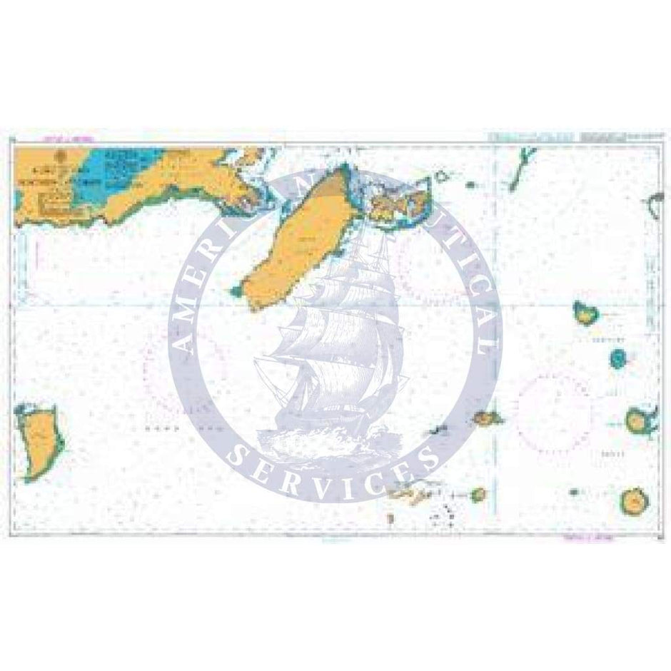 British Admiralty Nautical Chart 751 South Pacific Ocean Fiji Koro Amnautical