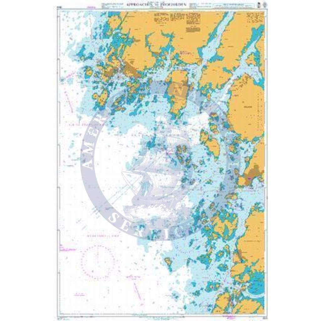 British Admiralty Nautical Chart  853: Sweden - West Coast, Approaches to Brofjorden