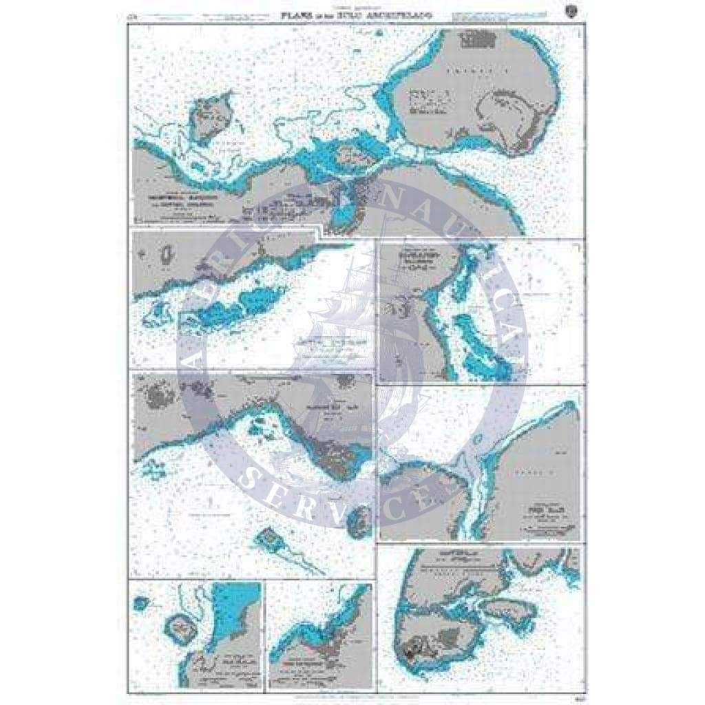 British Admiralty Nautical Chart 927: Plans in the Sulu Archipelago