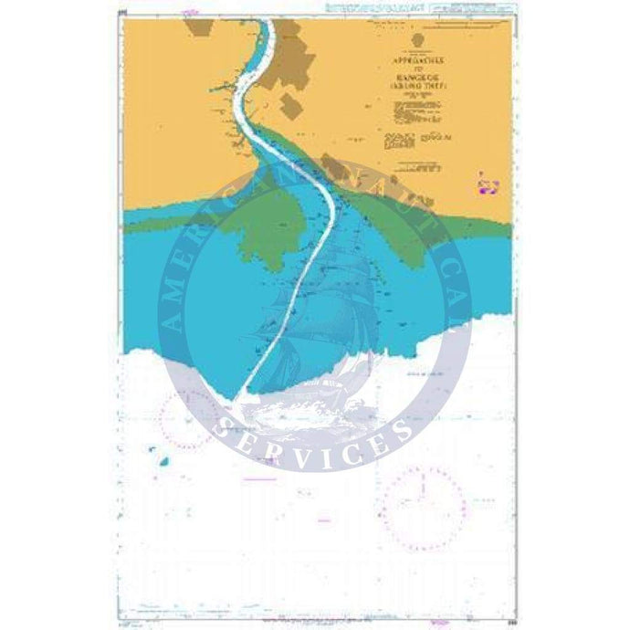 British Admiralty Nautical  Chart 999: Approaches to Bangkok (Krung Thep)