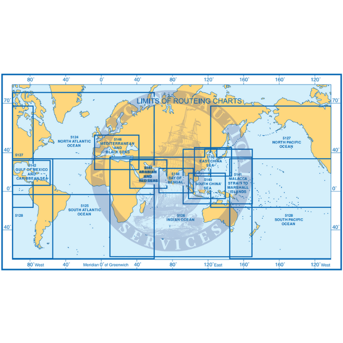 British Admiralty Routeing Chart 5148: Bay of Bengal