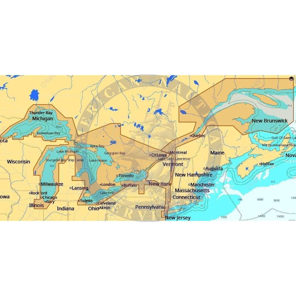 C-Map 4D Chart NA-D061: Great Lakes & St. Lawrence Seaway (Update)