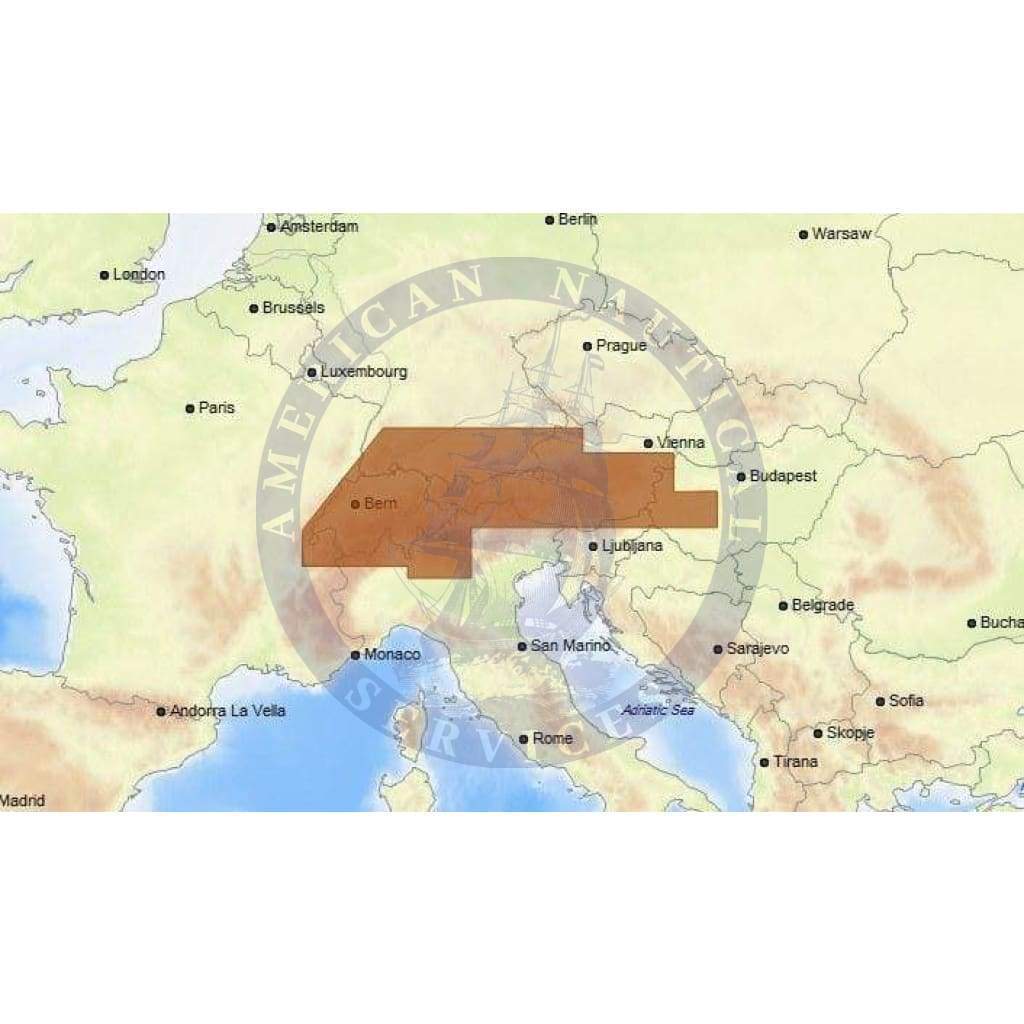 C-Map Max Chart EN-M068: Central European Lakes