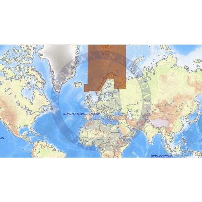 C-Map Max Chart EN-M353: North Atlantic And Barents Sea Bathy