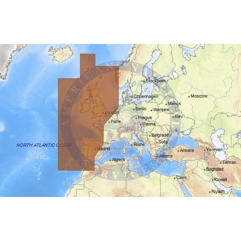 C-Map Max Chart EW-M332: Western Europe Bathy (Update)