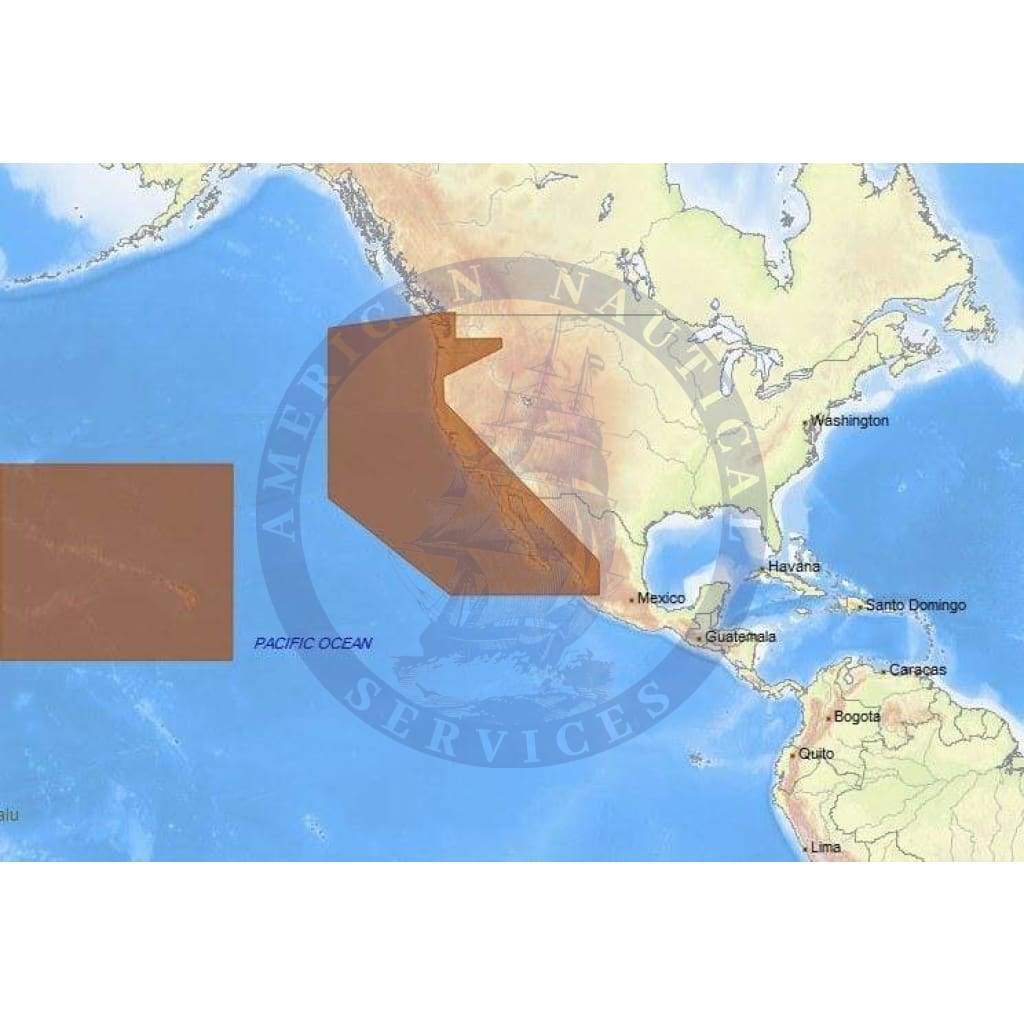 C-Map Max-N+ Chart NA-Y024: Usa West Coast And Hawaii